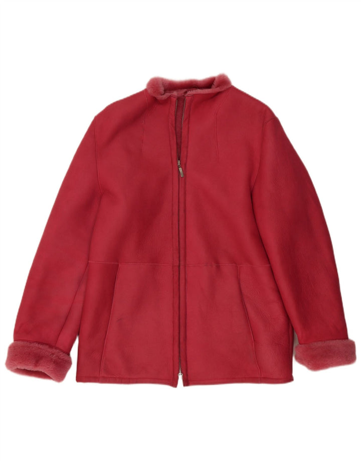 Jaqueta feminina de corte solto Jake's EU 36 couro rosa pequeno
