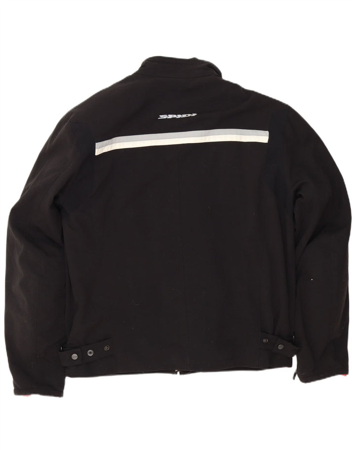 Jaqueta masculina Spidi Racer UK 40 grande poliamida colorblock preta