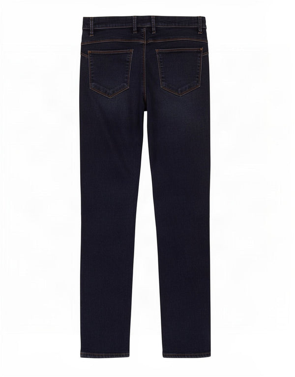 Jeans retos femininos Marks & Spencer Reino Unido 14 grande W30 L28 algodão azul marinho