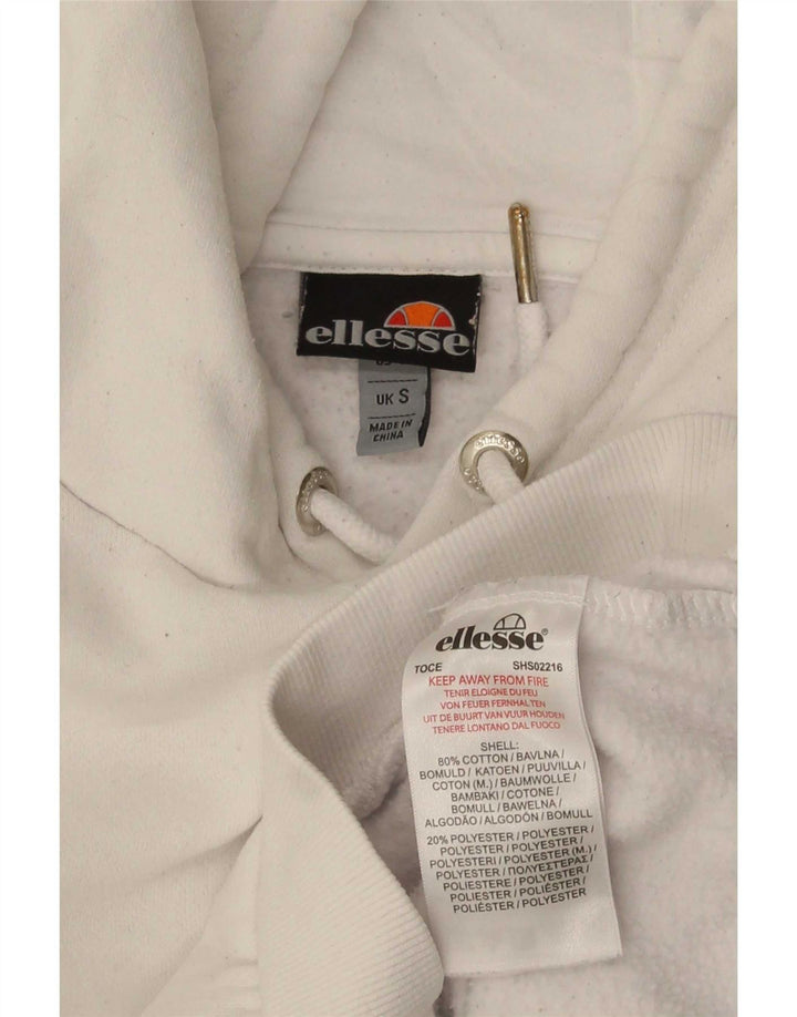 Ellesse moletom com capuz masculino pequeno algodão branco