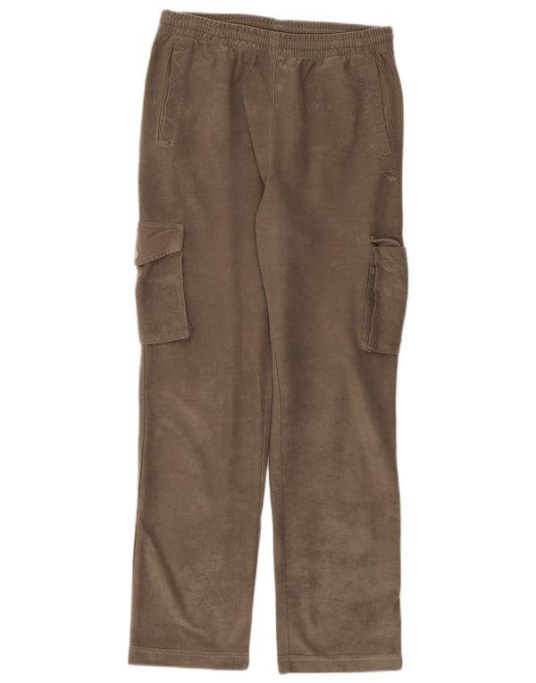 Calça de treino masculina Diadora Cargo Velour cinza médio poliéster