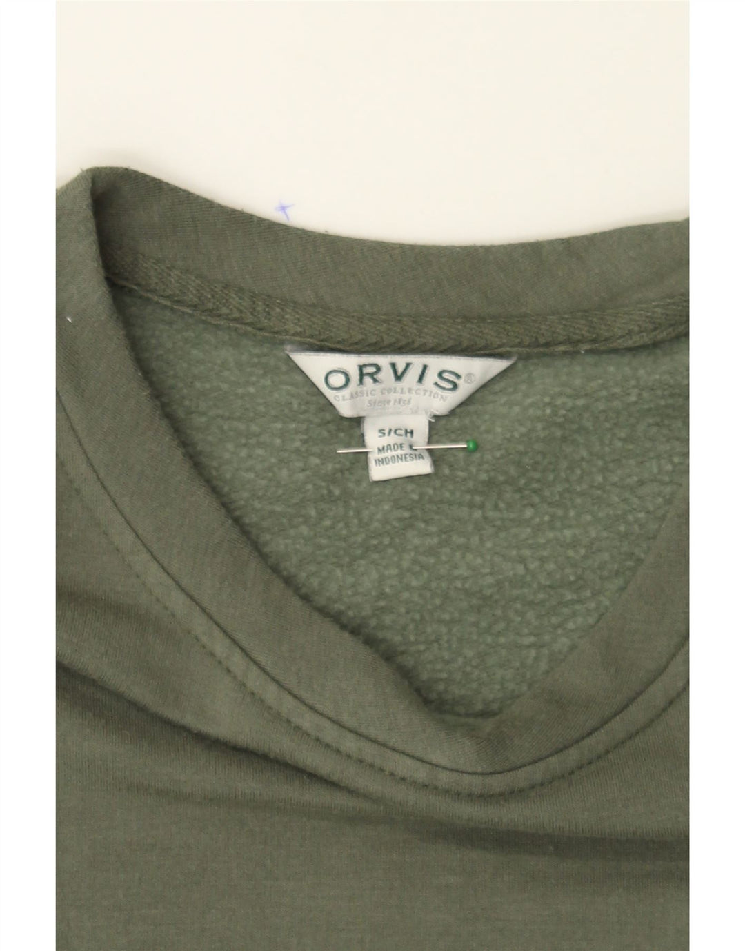 ORVIS Mens Sweatshirt Jumper Small Khaki Modal Vintage Orvis and Second-Hand Orvis from Messina Hembry 