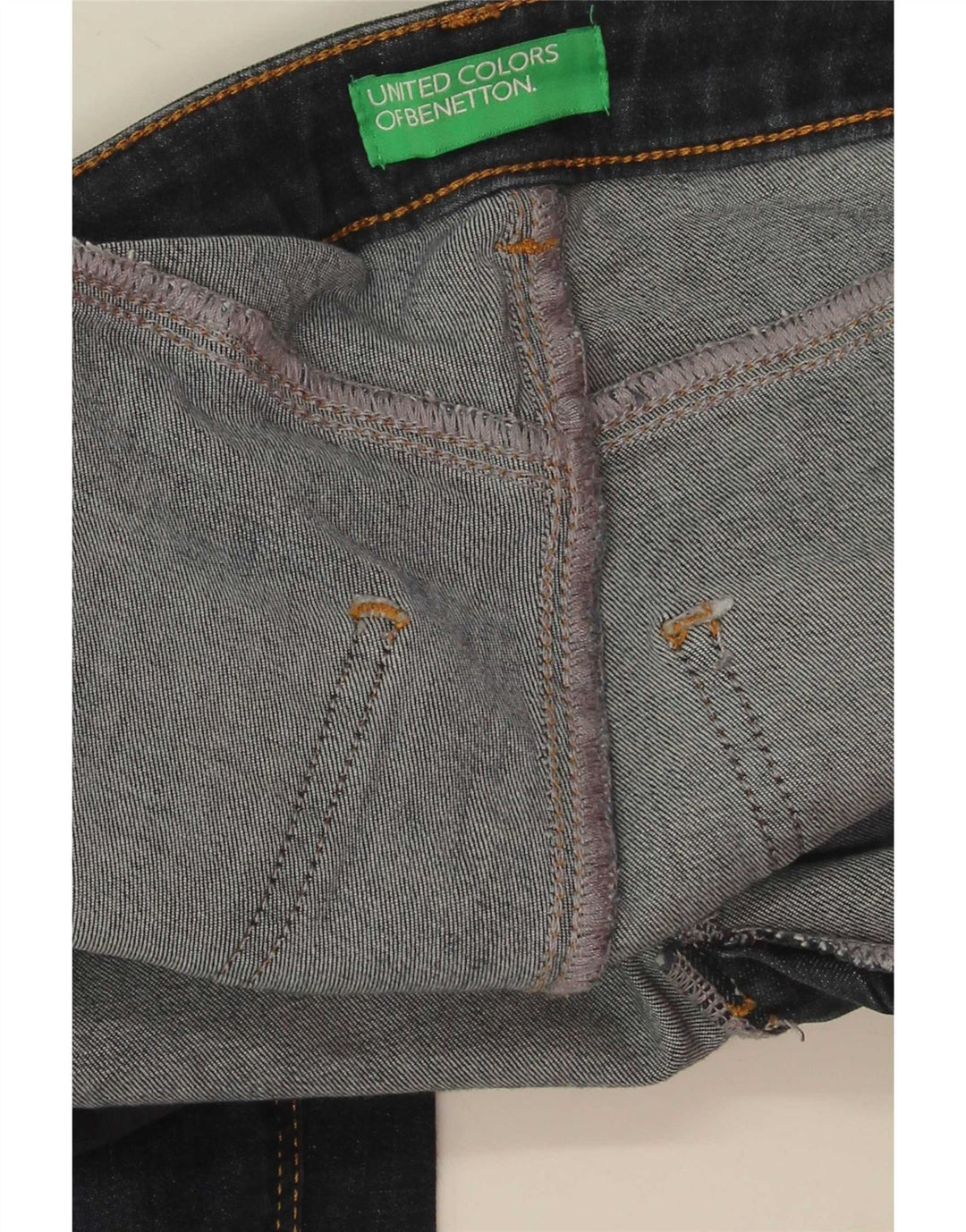 Calça jeans skinny feminina Benetton W27 L31 azul marinho