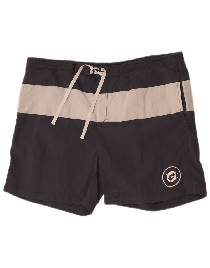 Shorts de natação masculino Lotto grande bloco cinza