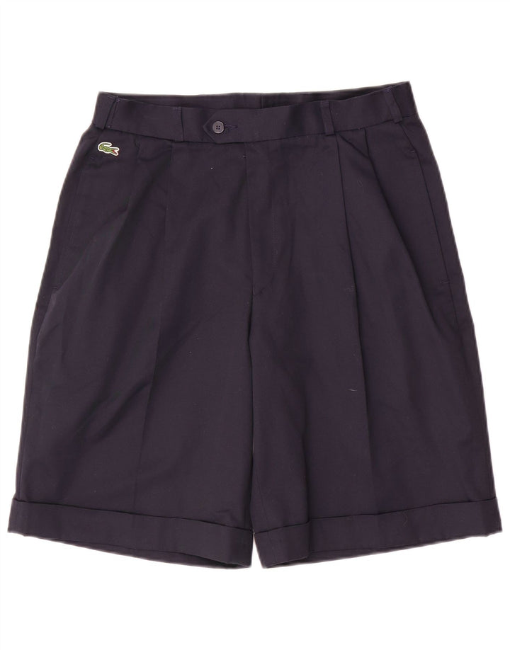 Lacoste Mens Pegged Chino Shorts Tamanho 40 Médio W32 Azul Marinho Algodão