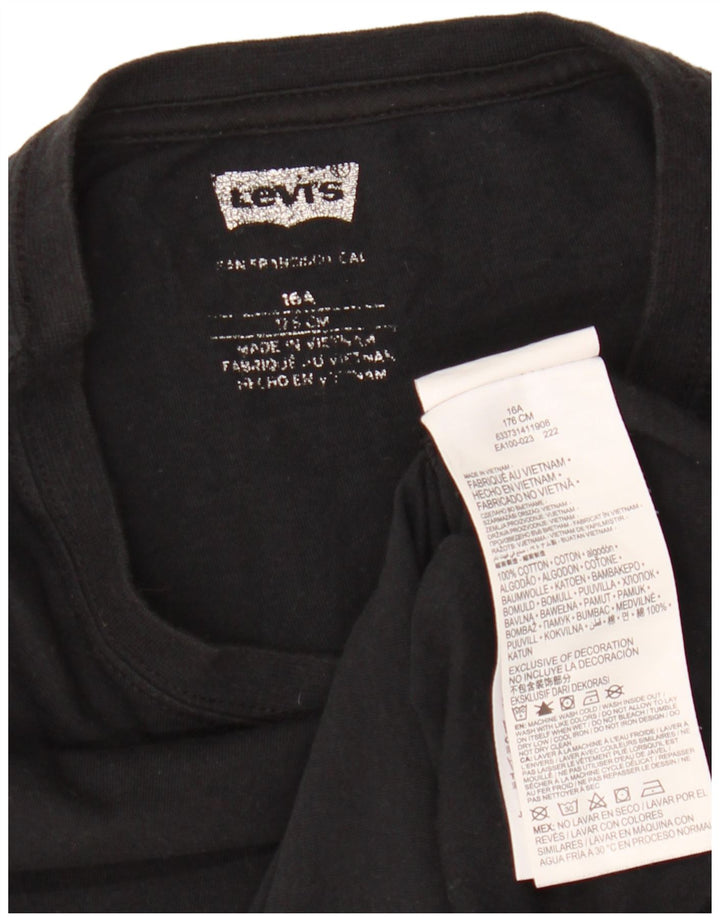 Camiseta feminina LEVI'S 15-16 anos algodão preto