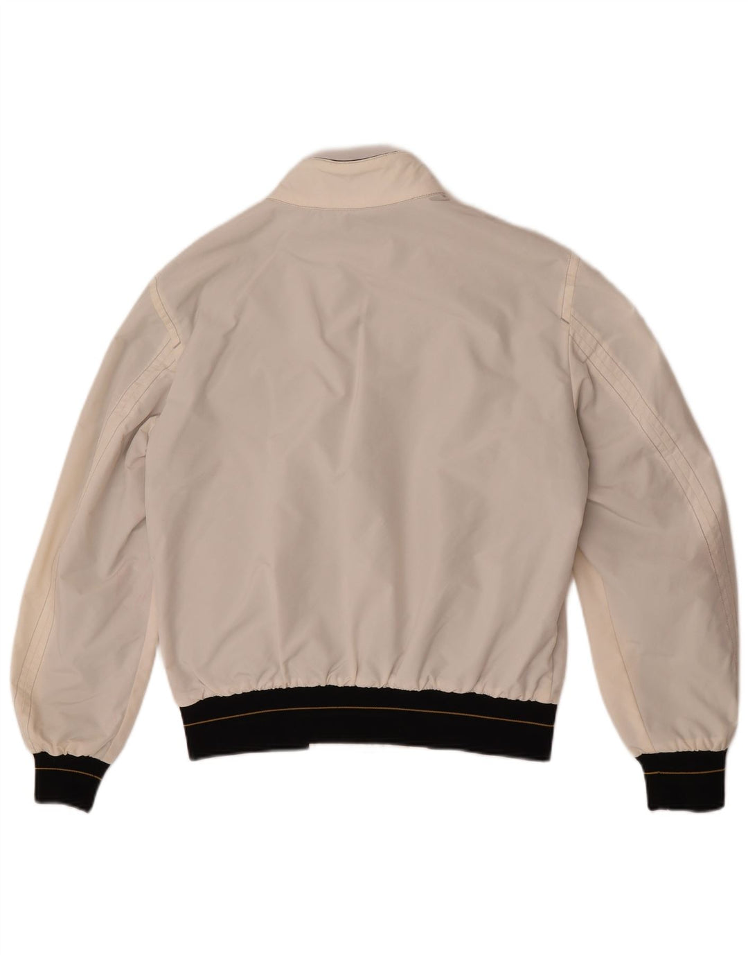 Jaqueta de chuva masculina Refrigiwear UK 40 grande off white colorblock nylon