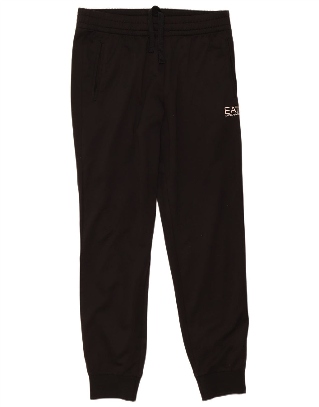 Calça esportiva masculina Emporio Armani, calça jogger grande poliéster preto