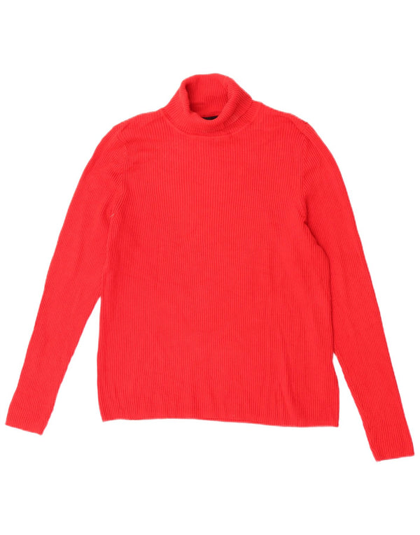 Suéter feminino Marks & Spencer com gola redonda Reino Unido 18 XL viscose vermelha