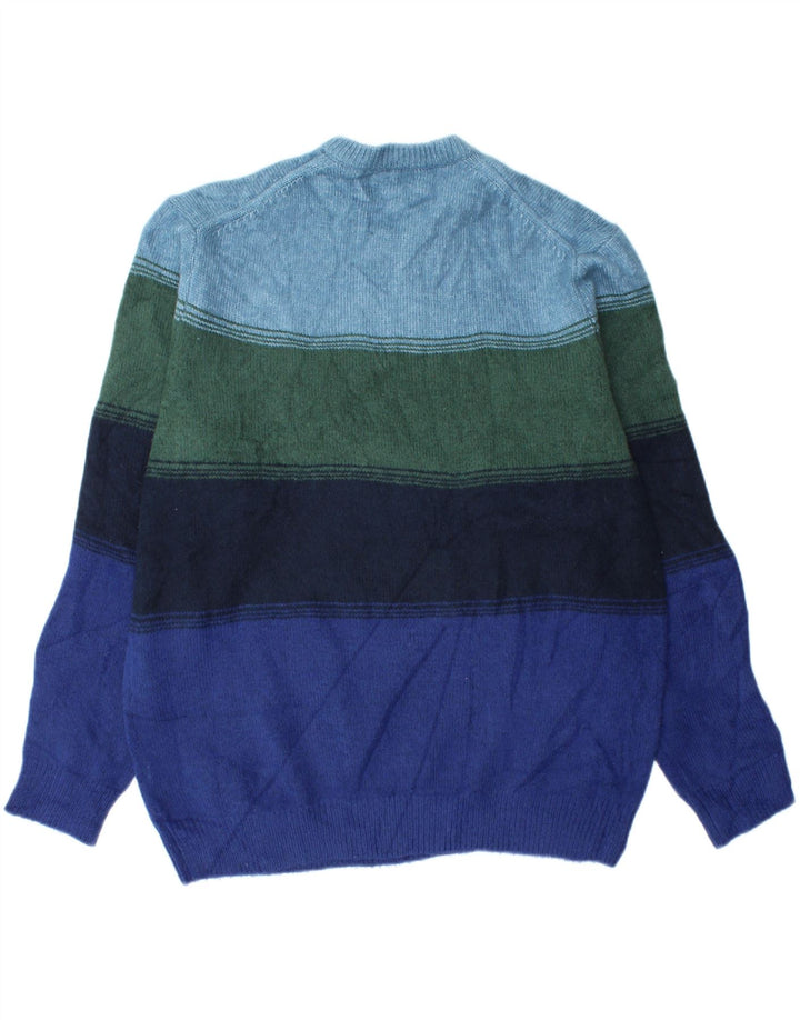 Suéter masculino Marks & Spencer com gola redonda XL listrado multicolorido