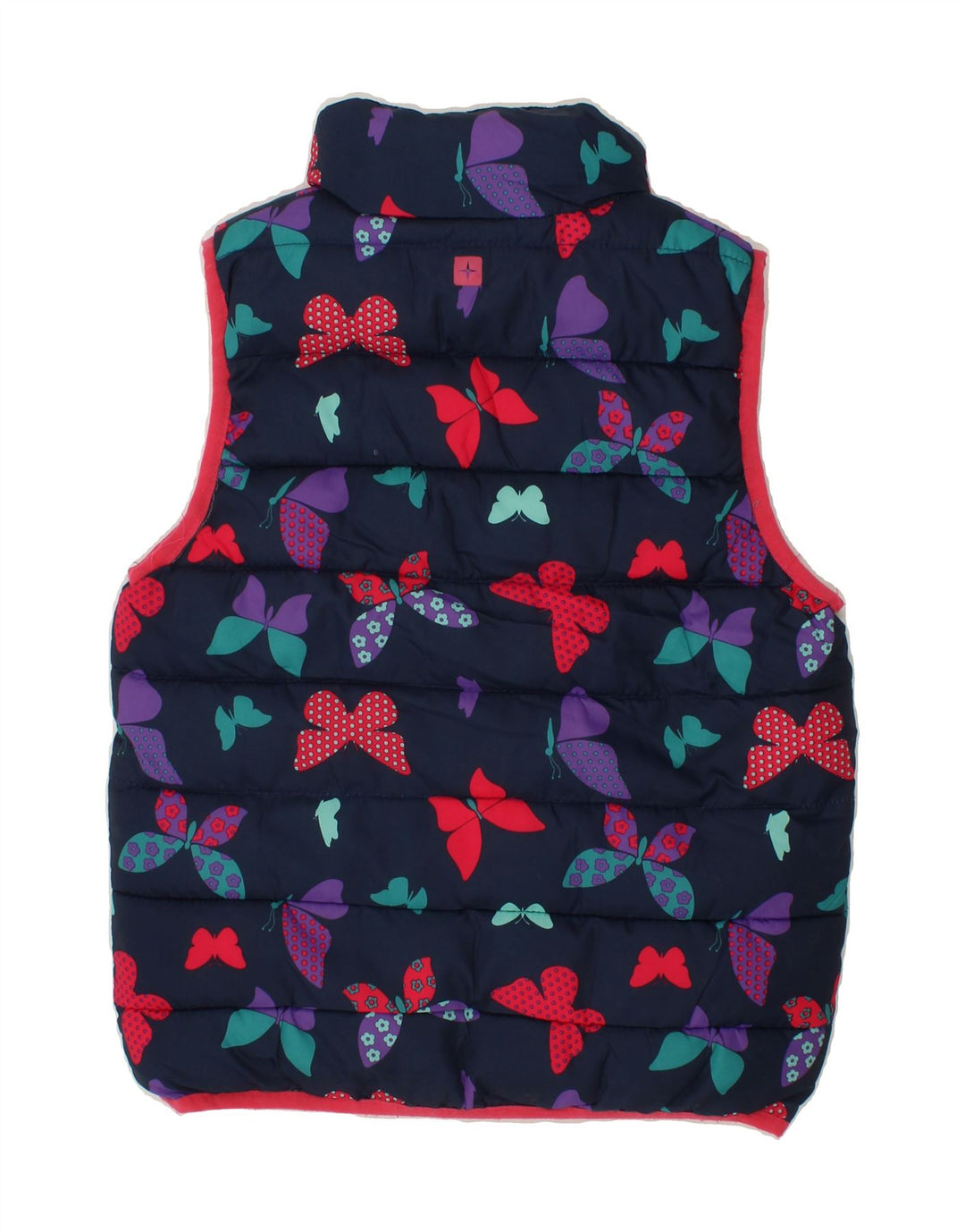 MOUNTAIN WAREHOUSE Girls Padded Gilet 5-6 Years Navy Blue Butterfly Vintage Mountain Warehouse and Second-Hand Mountain Warehouse from Messina Hembry 