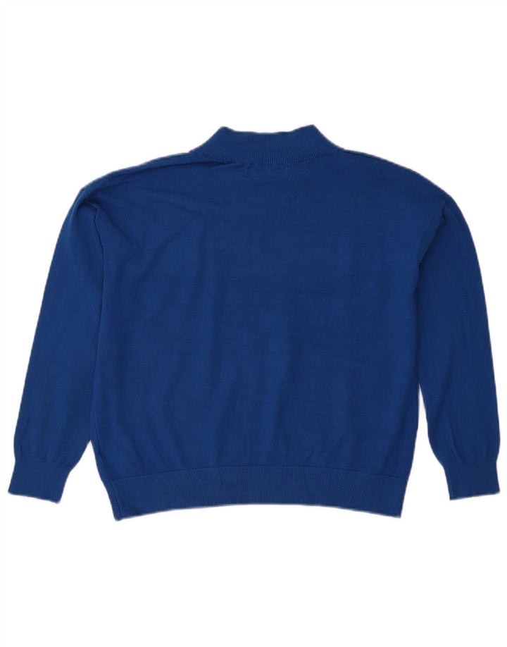 Suéter feminino Marks & Spencer com decote em V, Reino Unido 10 pequeno azul
