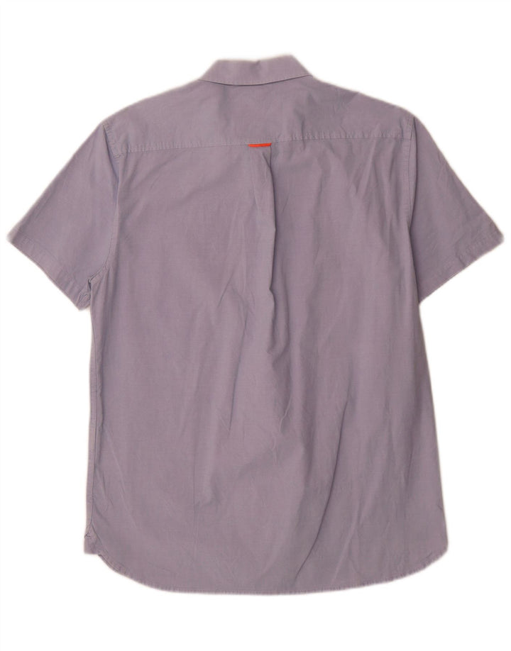 Camisa masculina Superdry manga curta regular fit grande azul