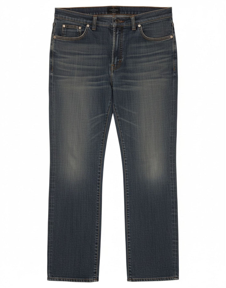 Jeans retos femininos Trussardi W30 L32 algodão azul