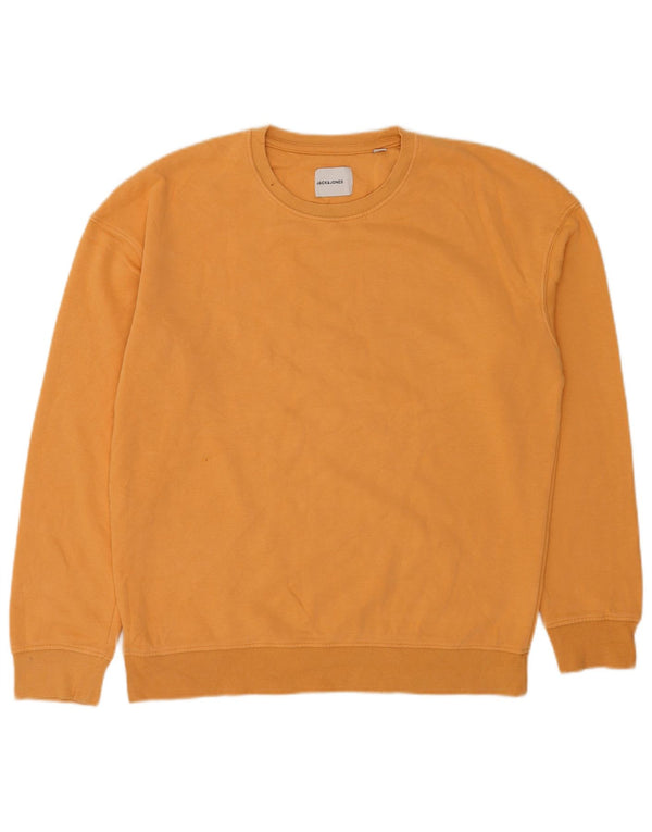 Jack & Jones moletom masculino jumper grande algodão laranja