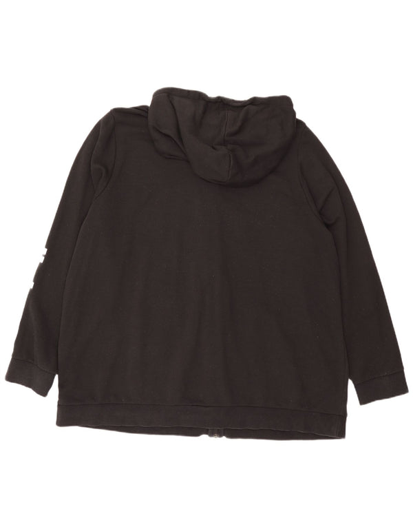 Suéter Adidas feminino com capuz e zíper gráfico UK 32/34 4XL algodão preto