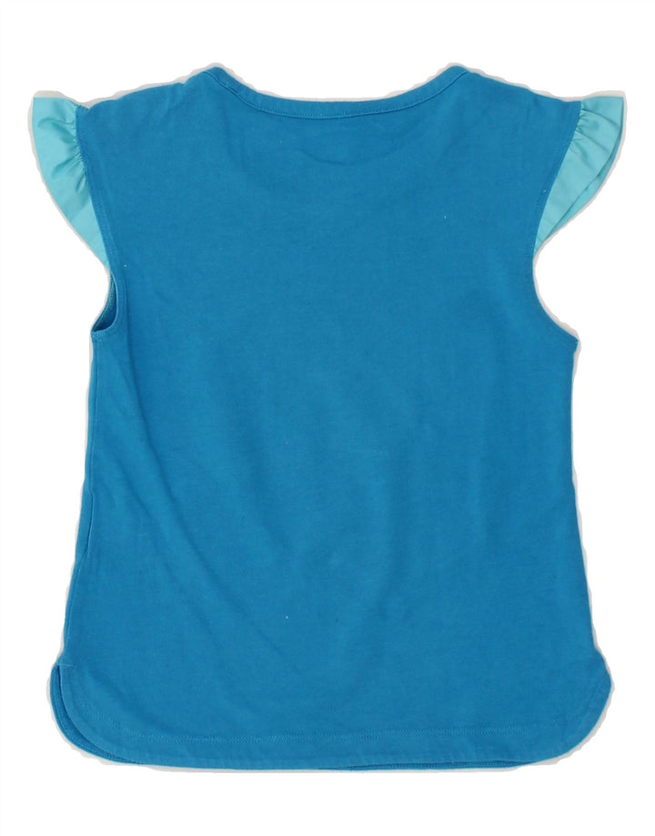 ADIDAS Girls Graphic T-Shirt Top 5-6 Years Blue Vintage Adidas and Second-Hand Adidas from Messina Hembry 