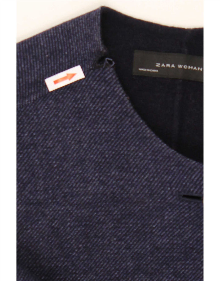 Sobretudo feminino Zara Oversized UK 16 grande azul marinho