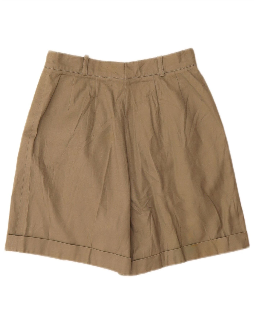 Shorts Chino Feminino VINTAGE Pegged IT 40 Pequeno W24 Algodão Bege