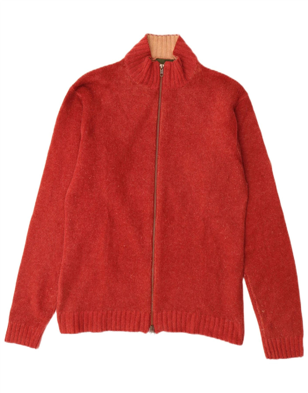 Suéter cardigã masculino Timberland pequeno vermelho lã de cordeiro