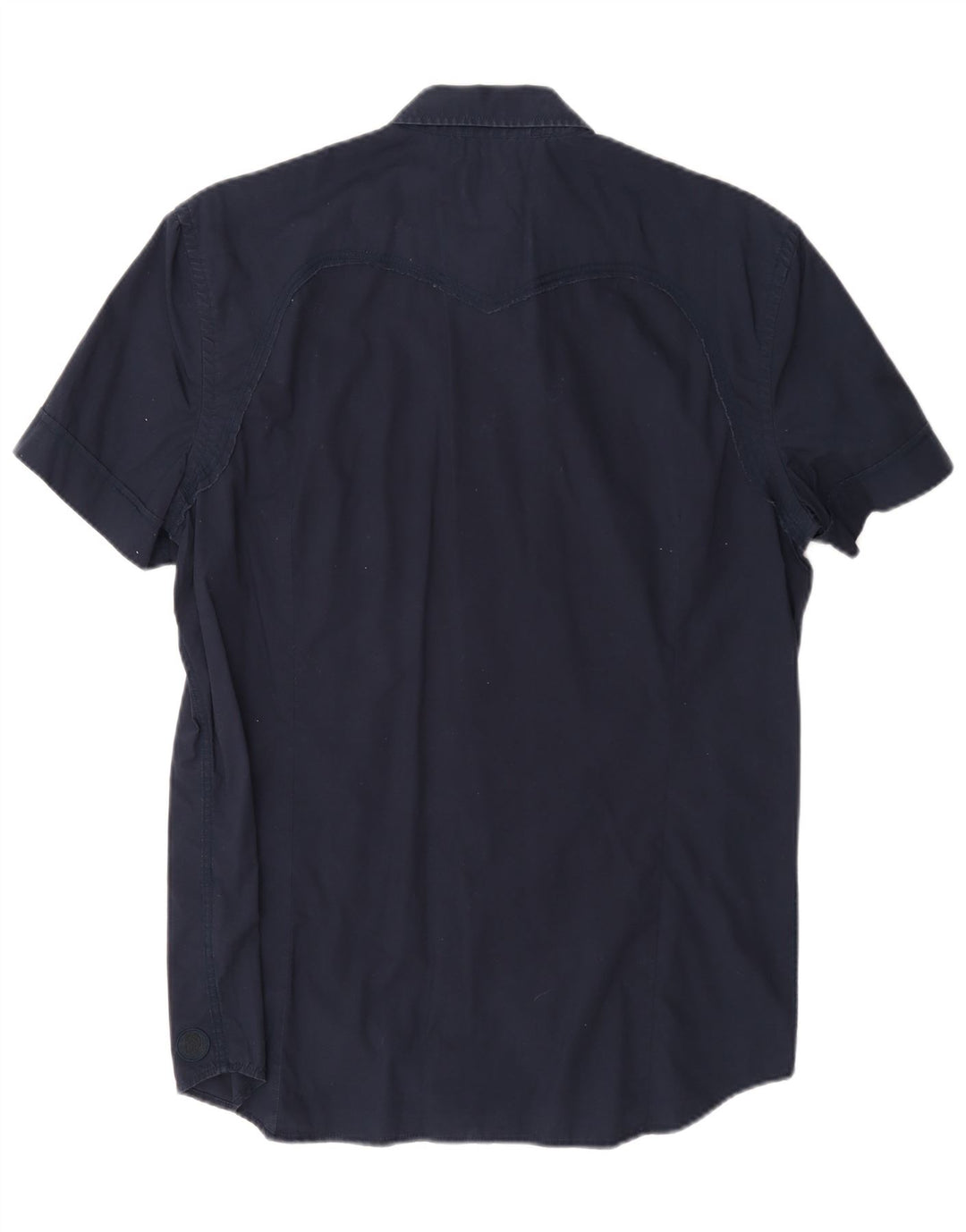 Camisa masculina diesel de manga curta grande algodão azul marinho