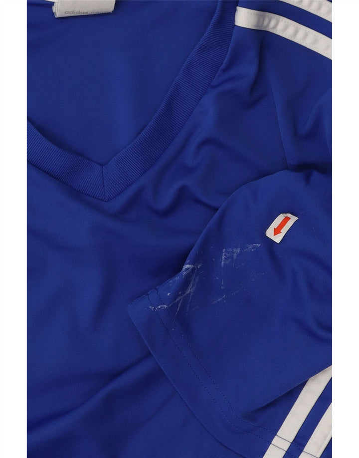 ADIDAS Mens Climalite Camiseta Top Grande Azul Poliéster