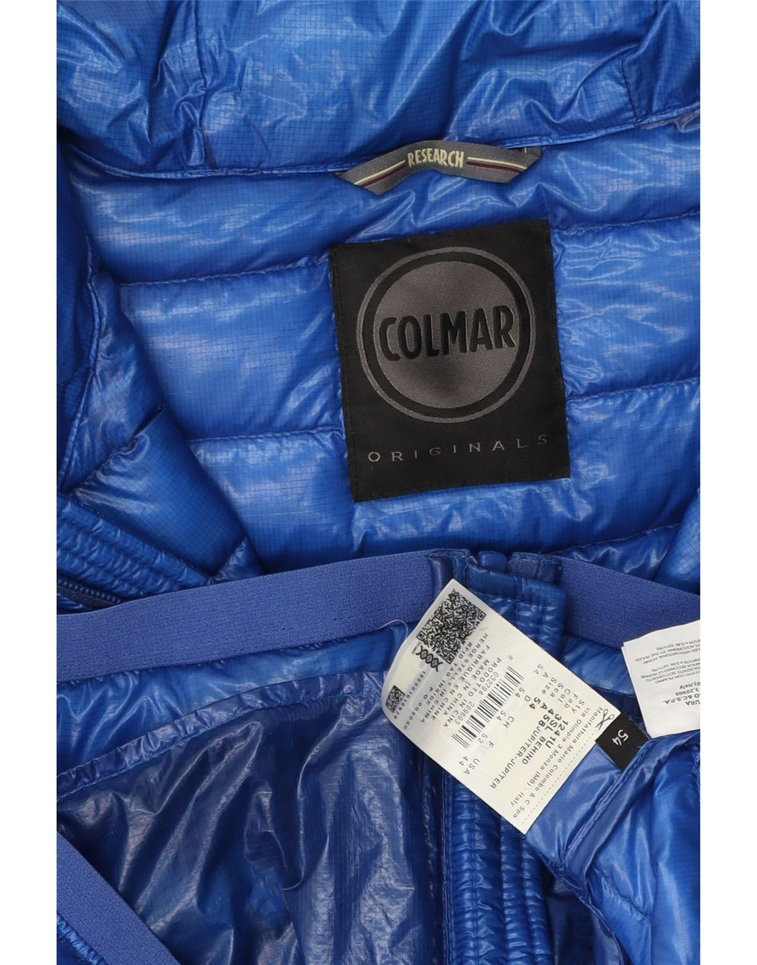Jaqueta masculina acolchoada com capuz Colmar IT 54 poliéster azul grande