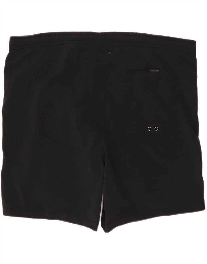 Shorts de natação masculino LOTTO Reino Unido 40/42 grande nylon listrado preto