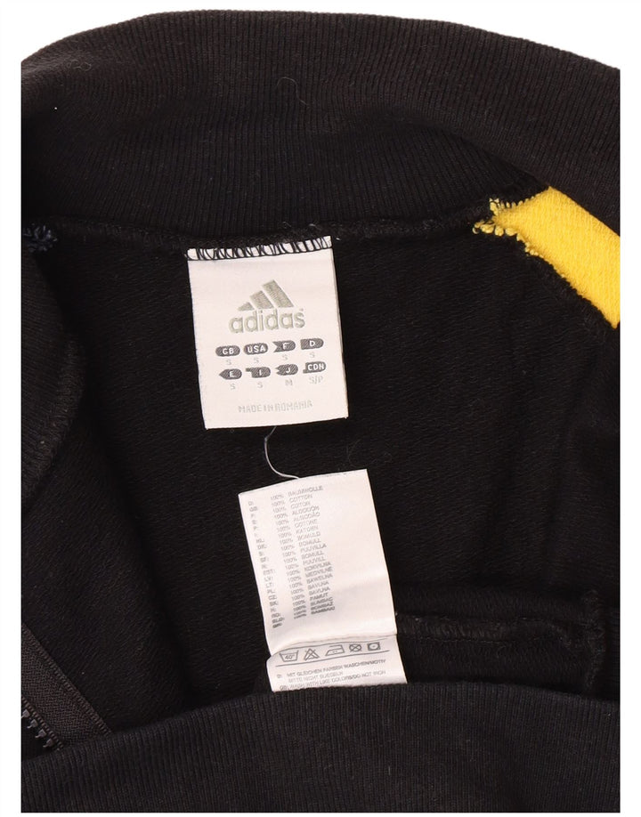 Adidas Mens Graphic Tracksuit Top Jacket Pequeno Preto Colorblock Algodão