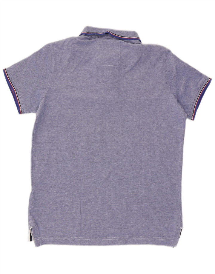 Camisa polo masculina Superdry listrada azul médio