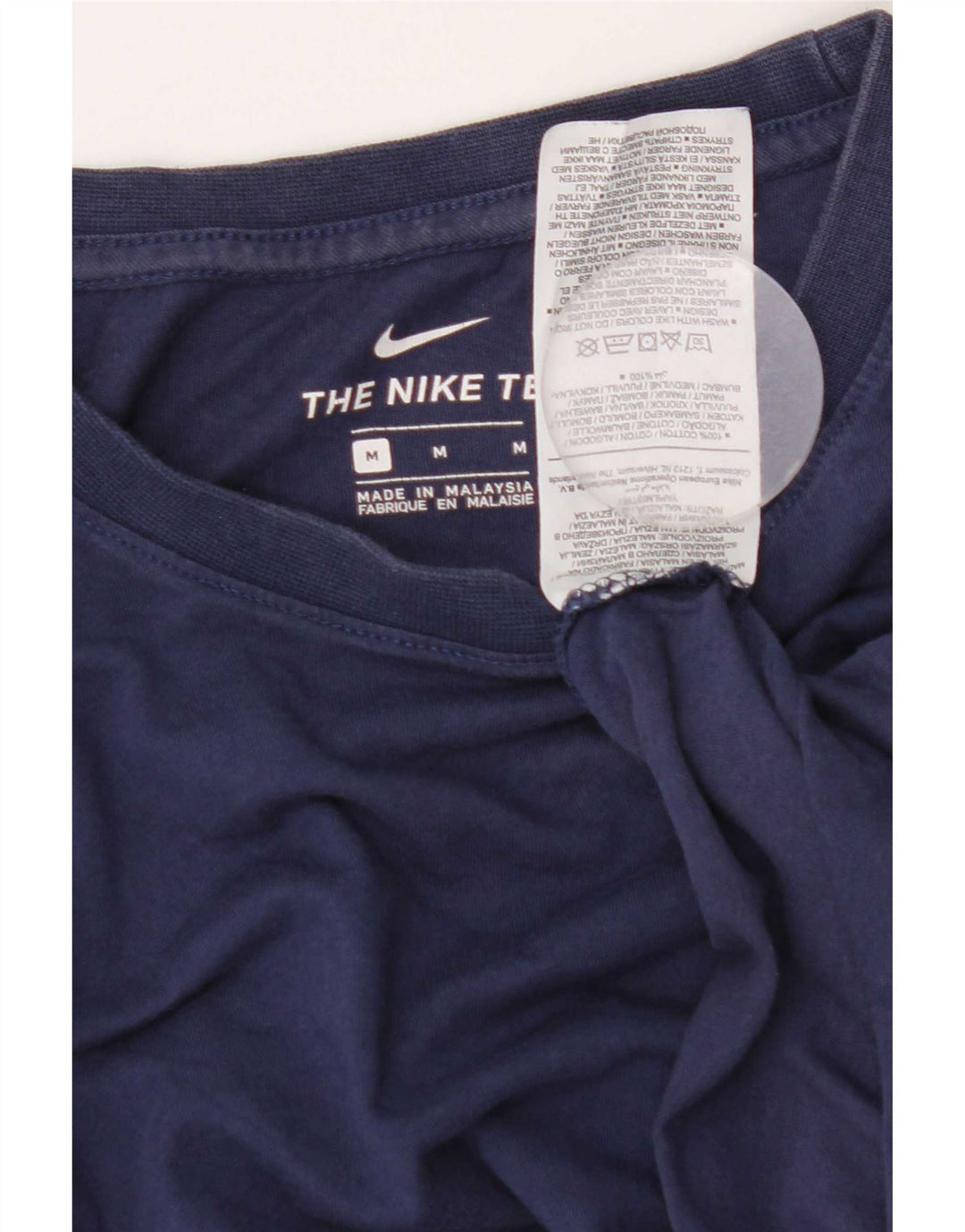 Camiseta masculina Nike Top médio algodão azul marinho