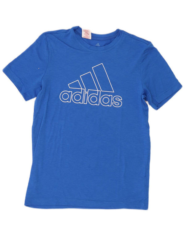 Camiseta Adidas Boys Climalite Graphic Top 13-14 Anos Grande Azul Poliéster