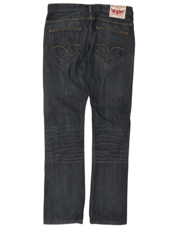 Jeans retos masculinos Levi's W33 L34 algodão azul marinho