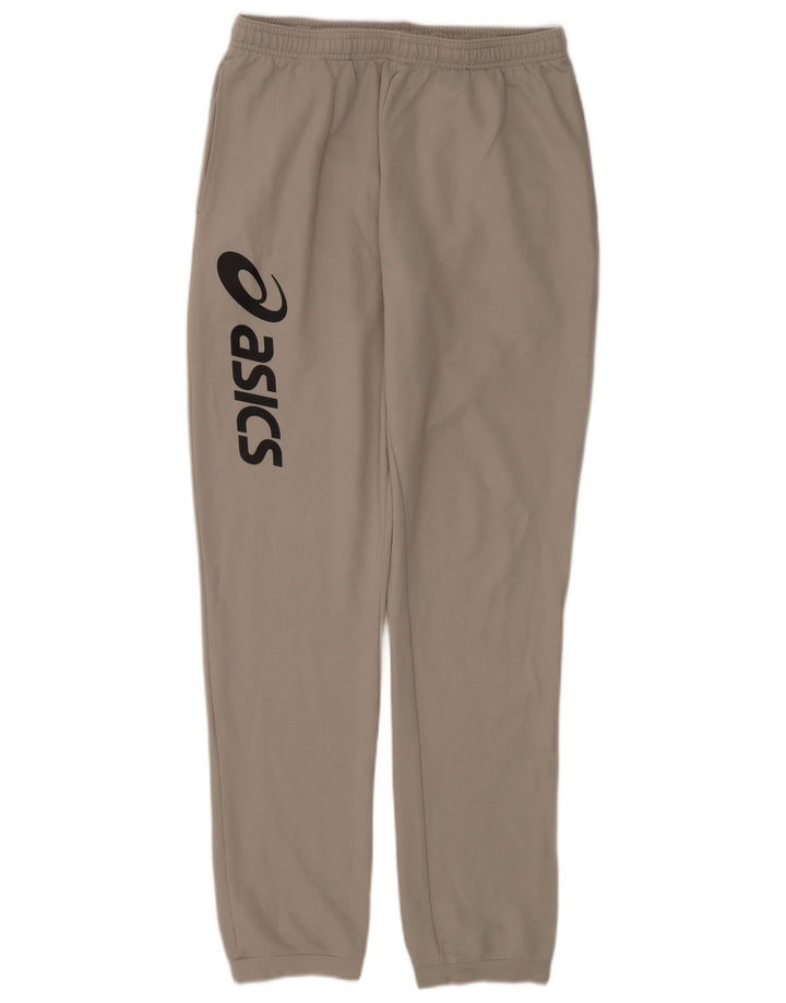 Asics Mens Graphic Tracksuit Calças Joggers Grande Cinza Poliéster