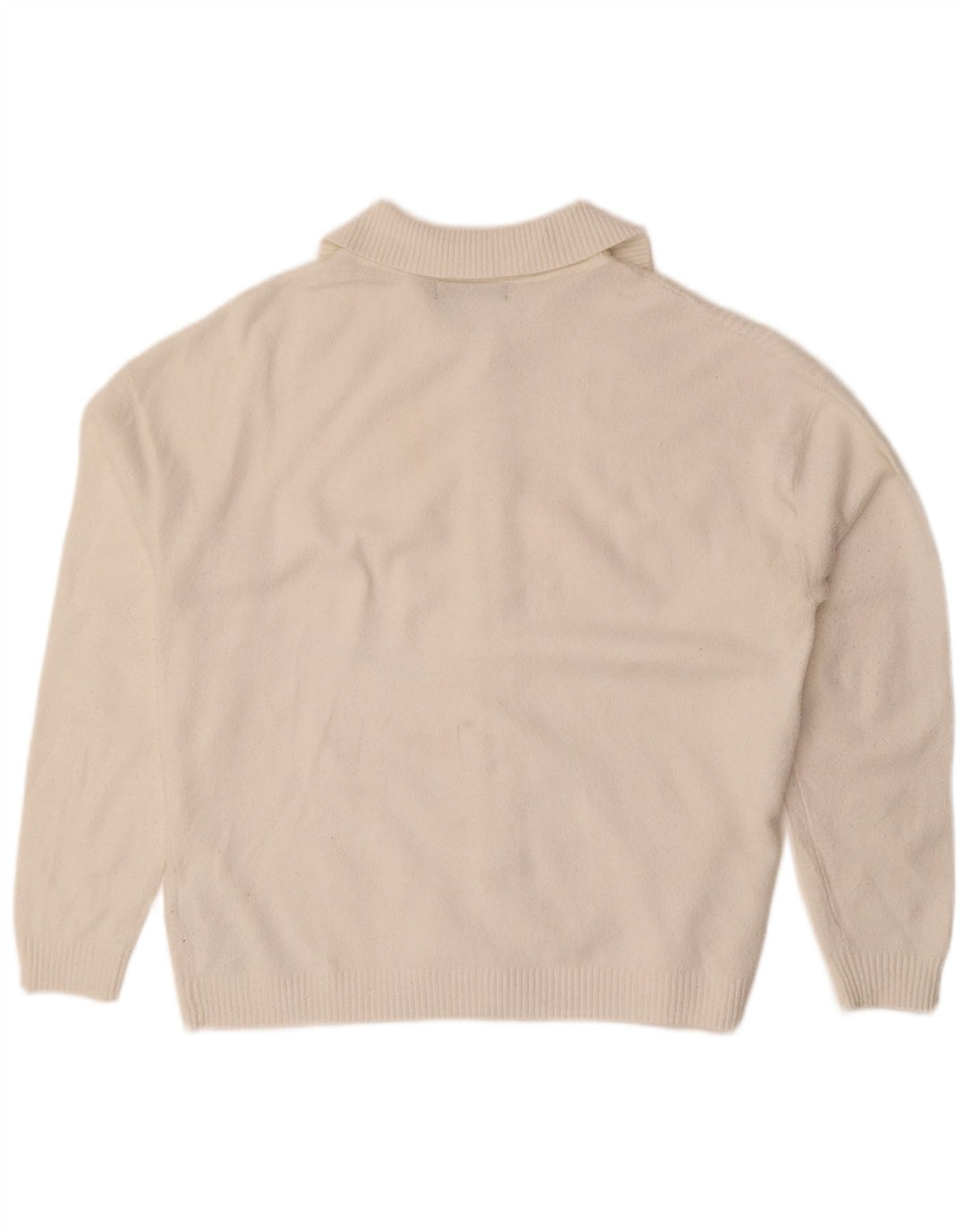Suéter cardigã feminino Marks & Spencer folgado Reino Unido 14 médio branco