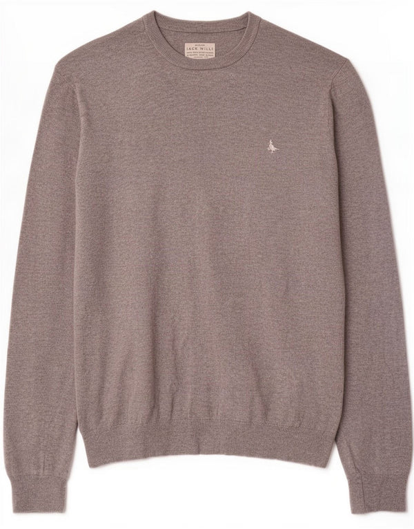 Jack Wills Suéter masculino com gola canoa grande algodão cinza