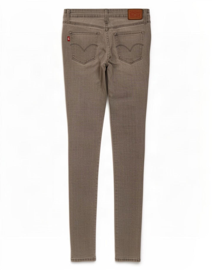 Calça jeans feminina Levi's 711 skinny W28 L32 cinza