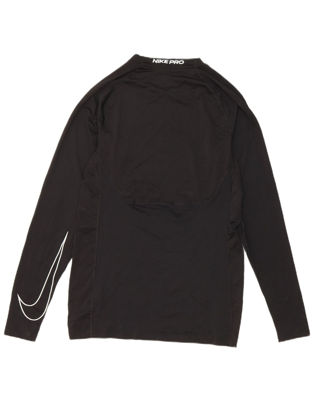 Nike Mens Dri Fit Slim Top Manga Longa Pequeno Poliéster Preto