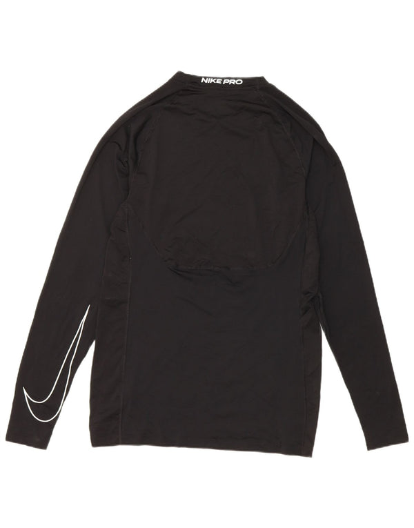 Nike Mens Dri Fit Slim Top Manga Longa Pequeno Poliéster Preto