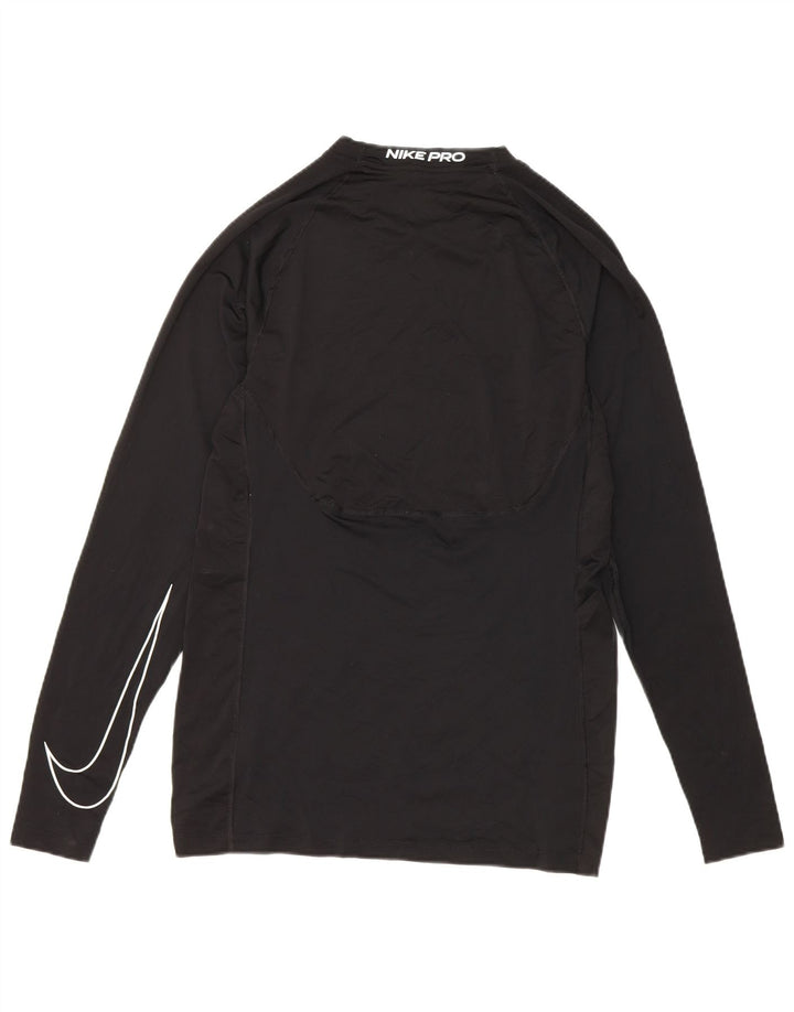 Nike Mens Dri Fit Slim Top Manga Longa Pequeno Poliéster Preto