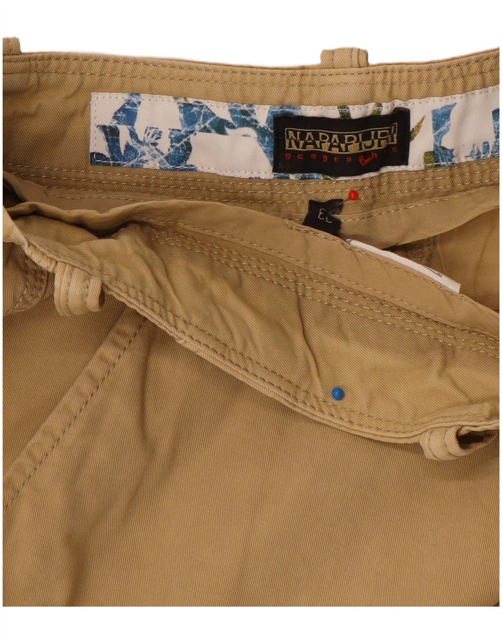 Napapijri Mens Geographic Cargo Shorts W33 Grande Bege