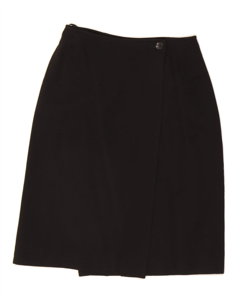 SALVATORE FERRAGAMO Womens Wrap Skirt US 4 Small W24 Black Nylon Vintage Salvatore Ferragamo and Second-Hand Salvatore Ferragamo from Messina Hembry 
