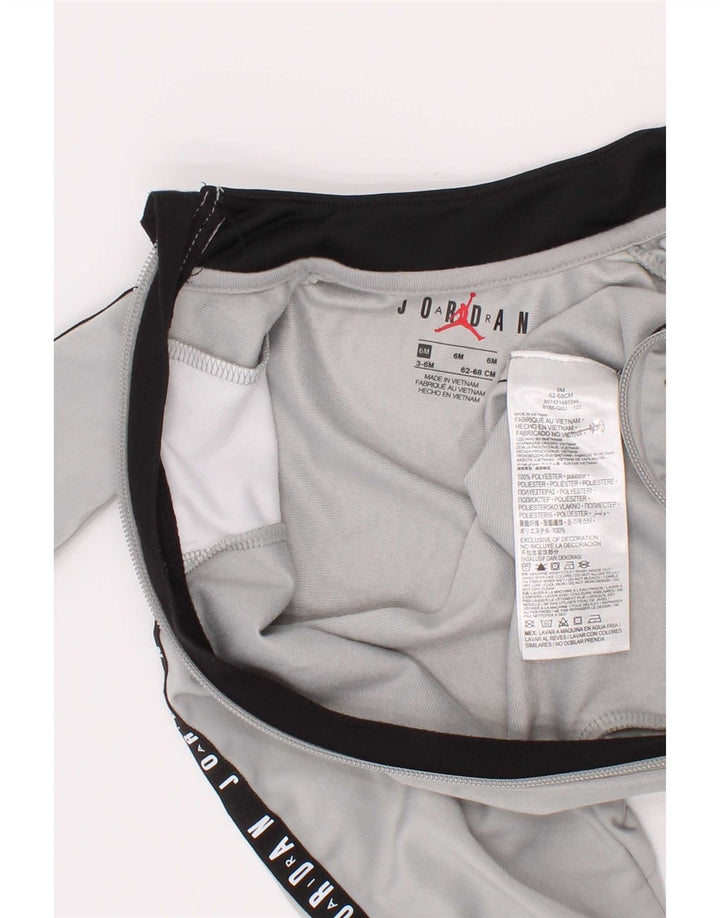 Macacão gráfico Jordan bebê menino 3-6 meses cinza colorblock poliéster