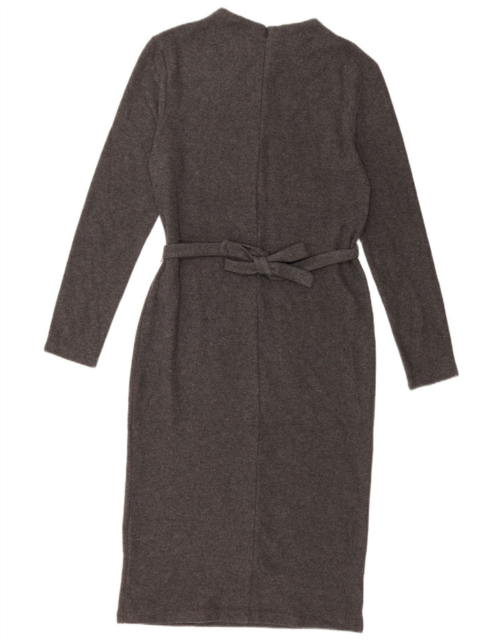 Vestido jumper feminino Marks & Spencer Reino Unido 10 pequeno algodão cinza