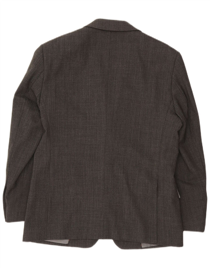 Jaqueta blazer masculina de 2 botões Jeff Banks EU 50 poliéster cinza grande