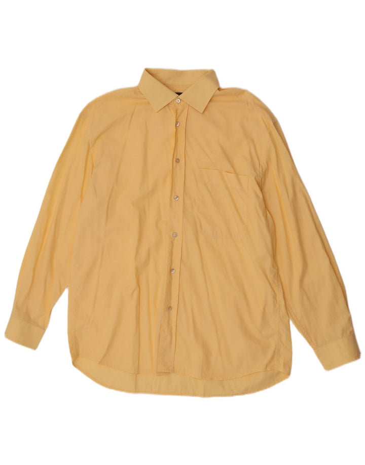 Camisa masculina Cacharel tamanho 42 16 1/2 grande algodão amarelo
