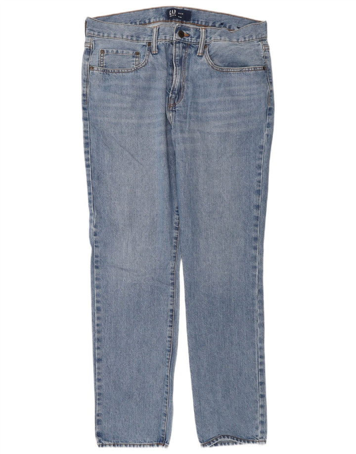 Gap Mens Slim Jeans W34 L32 Azul Algodão