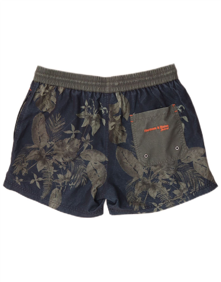 Shorts de natação masculino Harmont & Blaine gráfico médio azul marinho floral