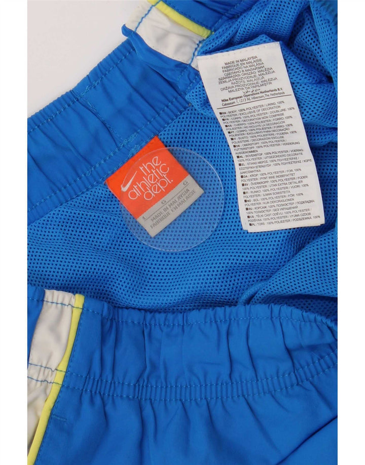 Shorts de natação masculino Nike grande azul colorblock poliéster