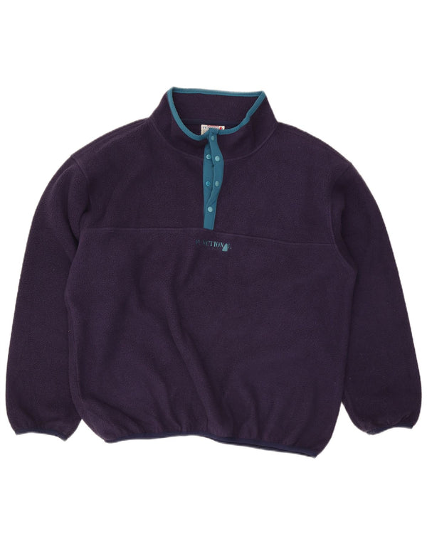 Murphy & Nye Suéter masculino de lã com botão e gola 2XL azul marinho